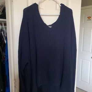 plus size hi-low oversized sweater